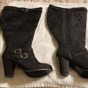 Black calf boots